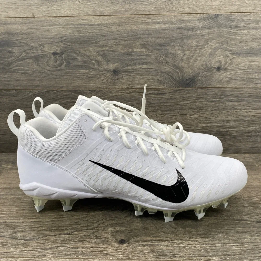 Nike Alpha Menace Pro 2 Low Football Cleats Mens 17 White Black CV6477-100